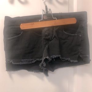 Free People black jean shorts. Size 28.